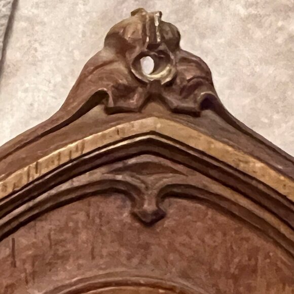 Our Lady of the Rosary" Virgin and Child Bas Relief Wall Hanging - Vintage | Vin - Picture 7 of 13